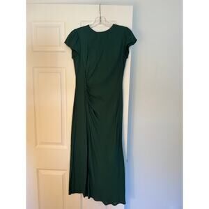 Reformation Frasier Midi Dress in Forest Green